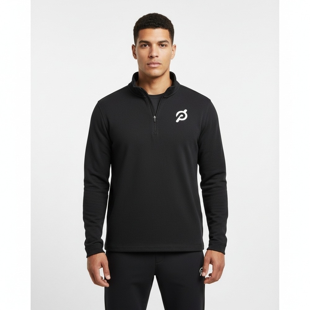 Rhone x Peloton Pullover Mens Size L Black 1/4 Zip Performance Long Sleeve